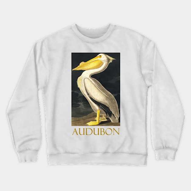 White Pelican by John James Audubon Crewneck Sweatshirt by Naves